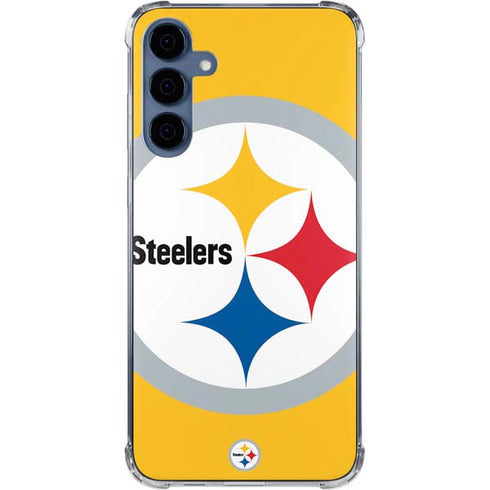 NFL Pittsburgh Steelers Large Logo Galaxy A35 5G Clear Case